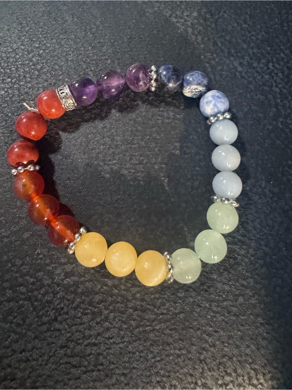 Multicolor Chakra Beaded Stretch Bracelet